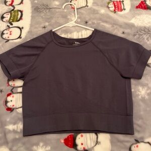 Aerie offline dupe Gray workout crop Top